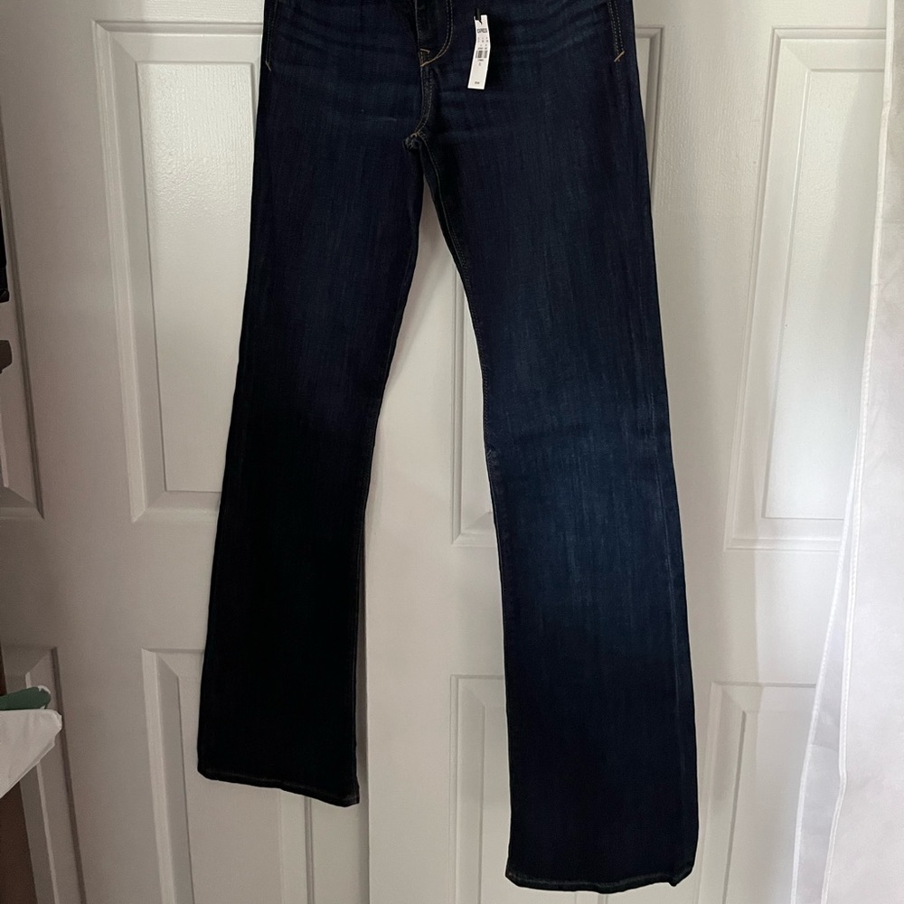 Mis rise stretch boot cut jeans